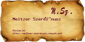 Meltzer Szerénusz névjegykártya